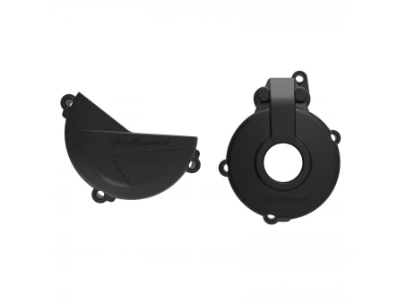 Kit protectii capac ambreiaj/alternator POLISPORT - cu capac pompa apa SHERCO SE-F 250 '14-'23; SE-F 300 '14-'23 - Negru