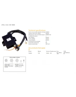 Modul aprindere CDI DZE YAMAHA YFM350 WARRIOR 90-95 (3GD-85540-20-00) (VIC-14602)