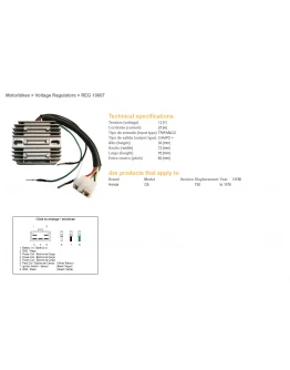 Regulator tensiune DZE HONDA CB750 FOUR (DO 76)