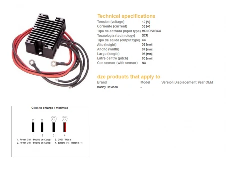 DZE REGULATOR NAPIĘCIA HARLEY-DAVIDSON | 10181-01