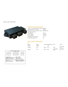 Modul aprindere CDI DZE YAMAHA YXR660 RHINO 04-07