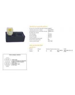 Modul aprindere CDI DZE HONDA XR 600R 88-00 (CF514D) (30410-MN1-670)