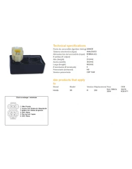 Modul aprindere CDI DZE HONDA XR 250 96-04 (30410-KCE-671)