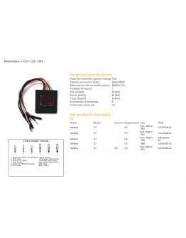 Modul aprindere CDI DZE YAMAHA DT125MX '80-'91 (OEM-3JO-85540-20, 4AR-85540-00)