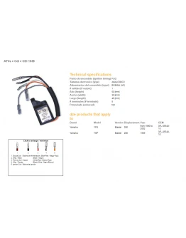 Modul aprindere CDI DZE YAMAHA YFS200 BLASTER 90-02