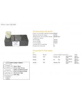 Modul aprindere CDI DZE HONDA TRX300 EX 93-05 (30410-HM3-003)