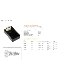 Modul aprindere CDI DZE HONDA TRX400 FW 95-03 (30410-HM7-010) (30410-HM7-003)