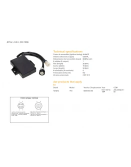 Modul aprindere CDI DZE YAMAHA YFZ350 BANSHEE 87-94 MULTIMAPA