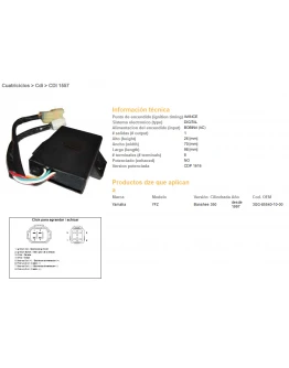 Modul aprindere CDI DZE YAMAHA YFZ 350 BANSHEE (3GG-85540-10-00)