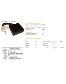 Modul aprindere CDI DZE KAWASAKI KLR650 90-07 (OEM21119-1272)