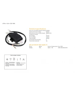Modul aprindere CDI DZE YAMAHA YFM350 WARRIOR (OEM-3GD-85540-30-00)