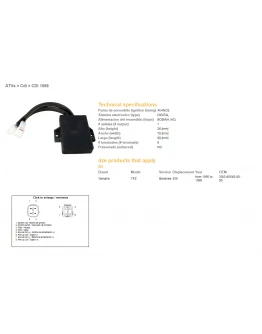 Modul aprindere CDI DZE YAMAHA YFZ350 BANSHEE 95-96