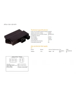 Modul aprindere CDI DZE YAMAHA YFM350 RAPTOR 04-12 (OEM-5YT-85540-00)