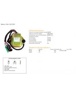Modul aprindere CDI DZE SUZUKI TS125, RM400 79-80