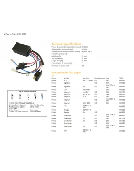Modul aprindere CDI DZE POLARIS 500 '00-'03 (OEM 3086982, 3087169)