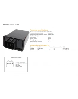 Modul aprindere CDI DZE YAMAHA YBR125 (OEM-5VL-H5540-00)