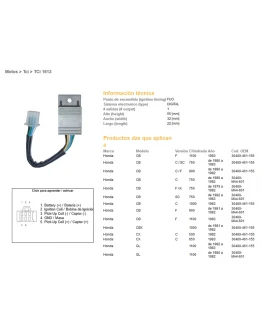 Modul aprindere CDI DZE HONDA CB 650/750/900/1100F, CBX 1000 (30400-461-155)