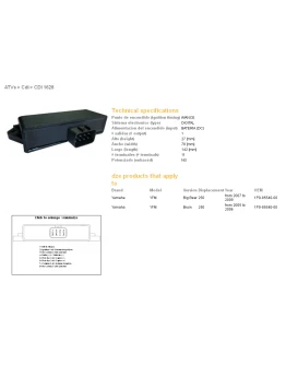 Modul aprindere CDI DZE YAMAHA YFM250 BIG BEAR 07-09, BRUIN 250 05-06 (OEM-1PO-85540-00)