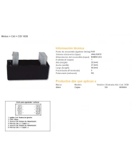 Modul aprindere CDI DZE CAGIVA 125 (9635004)