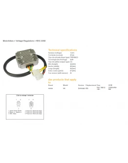 Regulator tensiune DZE HONDA NX 650 DOMINATOR '88-91 (SH532B)