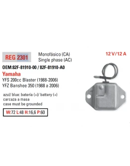 Regulator tensiune DZE YAMAHA YFS200 BLASTER 88-06, YFZ350 BANSHEE 88-06