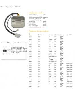 Regulator tensiune DZE SUZUKI GS550/650/750/850/1000/1100 (ESR090,ESR100) 32800-34210 (ESR090)