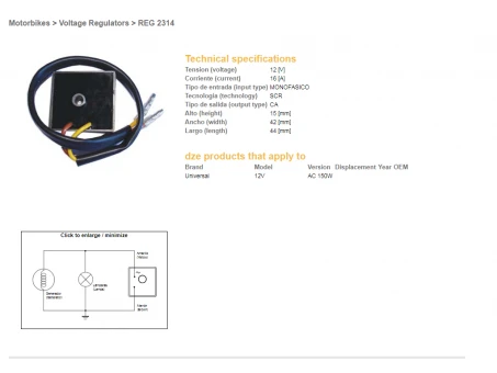 DZE REGULATOR NAPIĘCIA UNIWERSALNY JEDNOFAZOWY (12V, 16A) (ESR012) | 2314-01