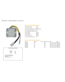 Regulator tensiune DZE KAWASAKI KVF (21066-1013/029) (ESR600)