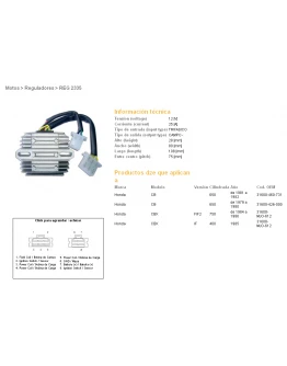Regulator tensiune DZE HONDA CB650 Z/C 79-82, CBX750F 84-86 (31600-460-731) (ESR190)