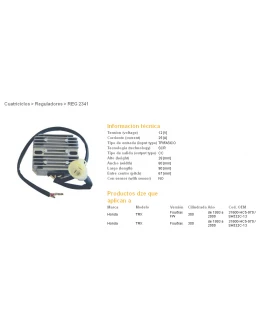 Regulator tensiune DZE HONDA TRX300 FW FOURTRAX 93-00 (31600-HC5-970) (SH532C-13,ESR128)