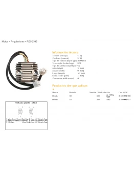 Regulator tensiune DZE HONDA CX500 78-82, CX500 TURBO (31600-415-008, 31600-449-831) (ESR160)