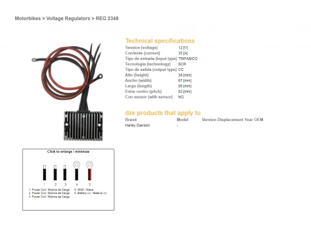 DZE REGULATOR NAPIĘCIA HARLEY-DAVIDSON (ESR851) | 2348-01