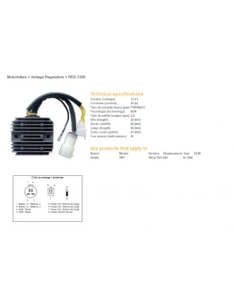 Regulator tensiune DZE HONDA XRV 650 90 (OEM-31600-MS8-000)