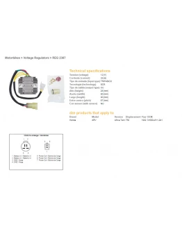 Regulator tensiune DZE HONDA XRV750 AFRICA TWIN 92 (31600-MV1-941) (35A)