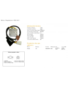 Regulator tensiune DZE HONDA XL1000V VARADERO '03-'11 (31600-MBT-D21) MOSFET (50A) (FH008AA)