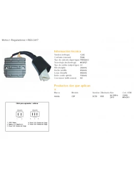 Regulator tensiune DZE HONDA CBF1000 06-10 (SC58) (31600-MFA-D01), MOSFET (50A)