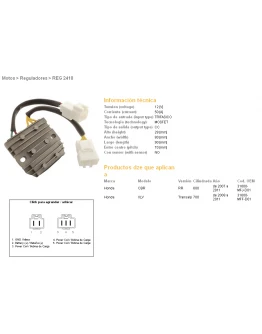 Regulator tensiune DZE HONDA CBR600RR '07-'12, XL700V TRANSALP '08-'11, MOSFET (50A) (31600-MFJ-D01)