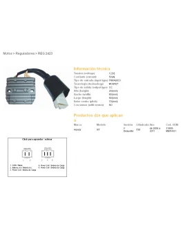 Regulator tensiune DZE HONDA NT700V DEAUVILLE 06-11 (31600-MEW-921) MOSFET (50A)
