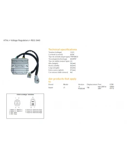 Regulator tensiune DZE SUZUKI LT-A 700 KING QUAD 05-07 (32800-41F10), MOSFET (50A)