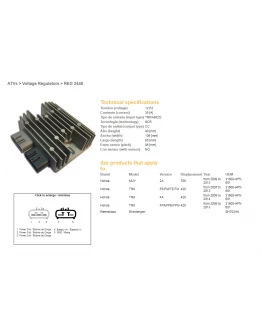 Regulator tensiune DZE HONDA TRX420 '07-'14 (35A) (31600-HP5-601) (SH753AA) (ESR318)