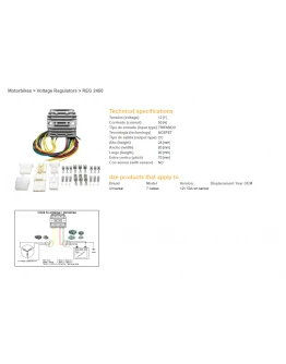 Regulator tensiune DZE UNIWERSALNY MOSFET (50A) 7 KABLI (3X ŻÓŁTE, 2X CZERWONE, 2X ZIELONE)