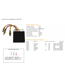 Regulator tensiune DZE POLARIS SCRAMBLER 400 00-02, TRAIL BLAZER 250/400 (4060208) (ESR958)