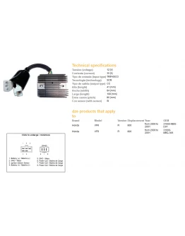 Regulator tensiune DZE HONDA VFR 800 FI 00-01 (35A) (3160-MBG-D01) (ESR691)