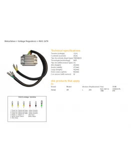 Regulator tensiune DZE HONDA XR 250L '91-'96 (31600-KV6-670) (12V/20A)