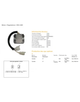 Regulator tensiune DZE YAMAHA XT600Z TENERE 83-86 (34L-81960-A0) (SH522G-12)