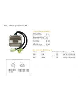 Regulator tensiune DZE POLARIS PREDATOR 500 '03-'07, OUTLAW 400/500/525 '06-'11 12V 35A (OEM-4010654, 4012536) (ESR541)