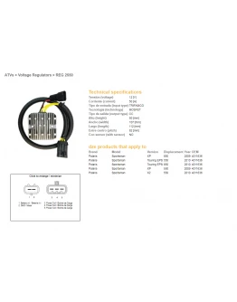 Regulator tensiune DZE POLARIS SPORTSMAN 550 '09-'10, 850 '09-'10 (40111636) MOSFET - 50A