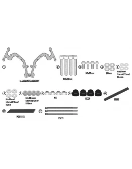 Suport parbriz KAPPA - 1176AK/1176ABLK CF MOTO NK 650 '21-'22