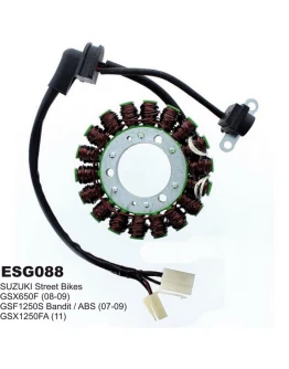 Stator alternator ELECTROSPORT - SUZUKI GSF 650 '07-'08, GSF 1250 '07-'09, GSX 650F '08-'09, GSX 1250F '11 (cu impulsator)