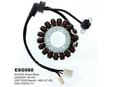 Stator alternator ELECTROSPORT - SUZUKI GSF 650 07-08, GSF 1250 07-09, GSX 650F 08-09, GSX 1250F 11 (cu impulsator) | ESG088